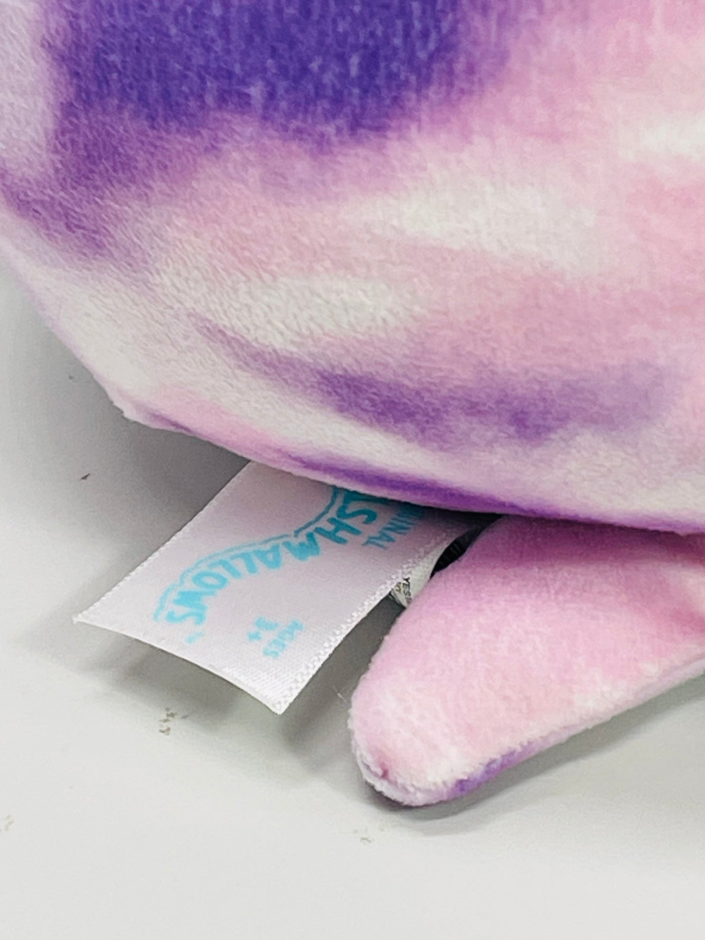 Squishmallows 8" Nabila Narwal Purple Tie dye LT WEAR Freshly Laundered
