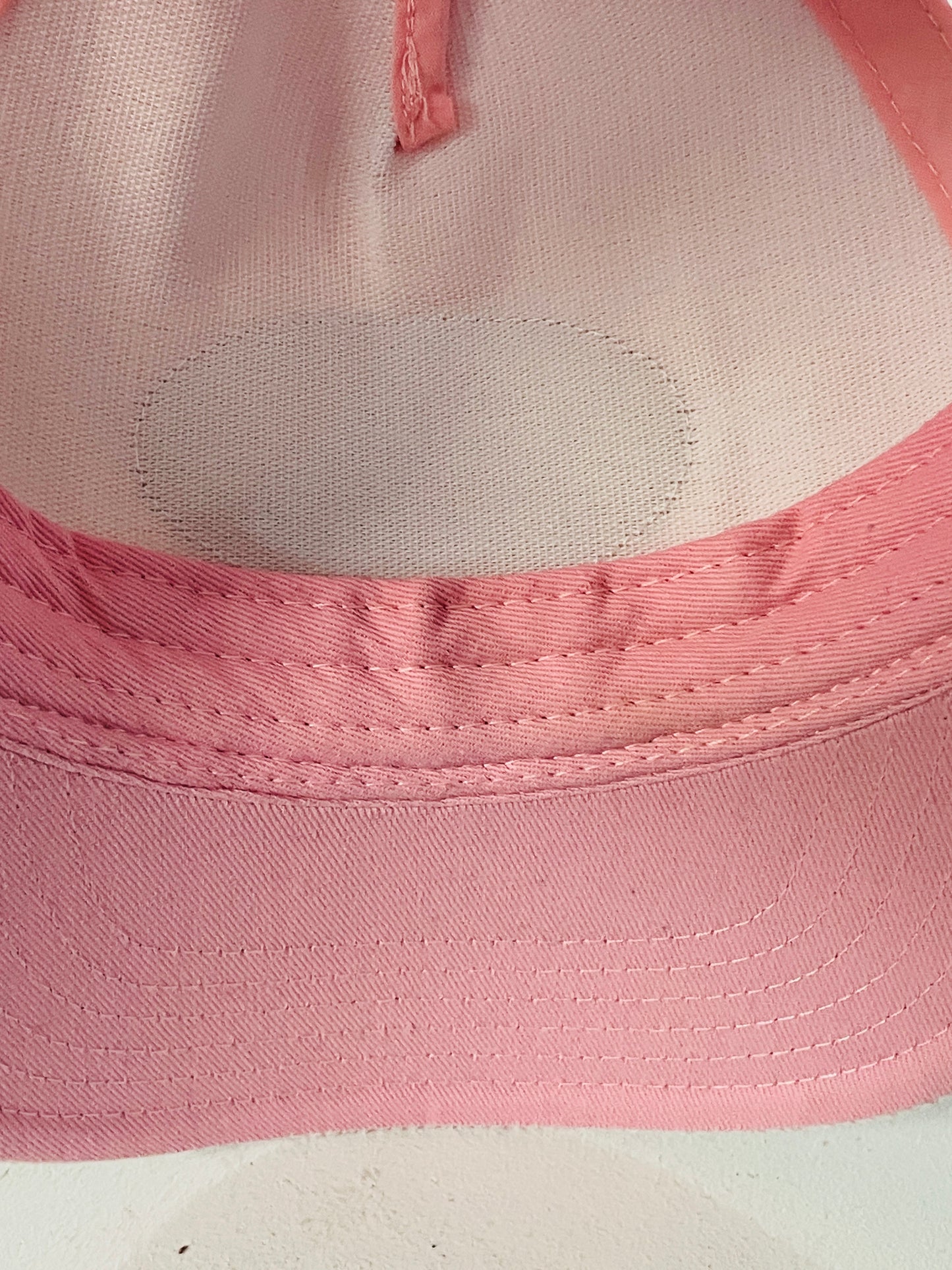 American Eagle Carebears Trucker Hat Ball Cap Pink Corduroy Snap Back One Size Lt Wear