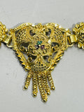 Indian Bollywood Jewelry Upper Arm Bracelet Yellow Gold Tone Heart Shape 10"