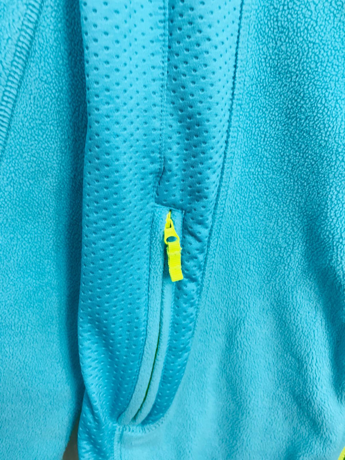 Xersion Neon and Blue Lightweight full Zip Fleece Jacket Ladies S