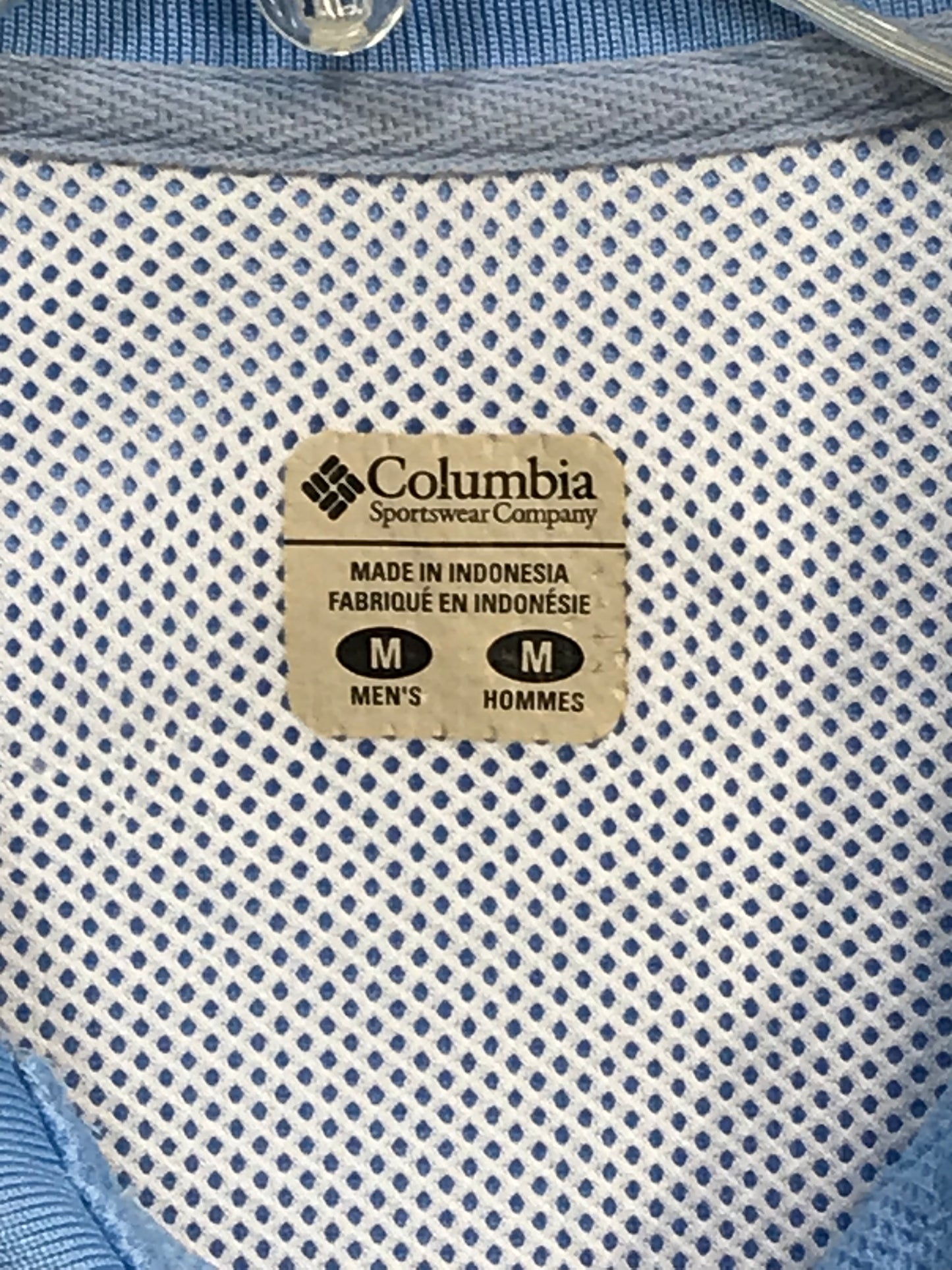 Columbia Omni-Shade Short Sleeve Polo Light Blue Mens M