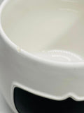 Boots & Barkley Pet Treat Jar Cermaic White with Chalk Label Silver Top