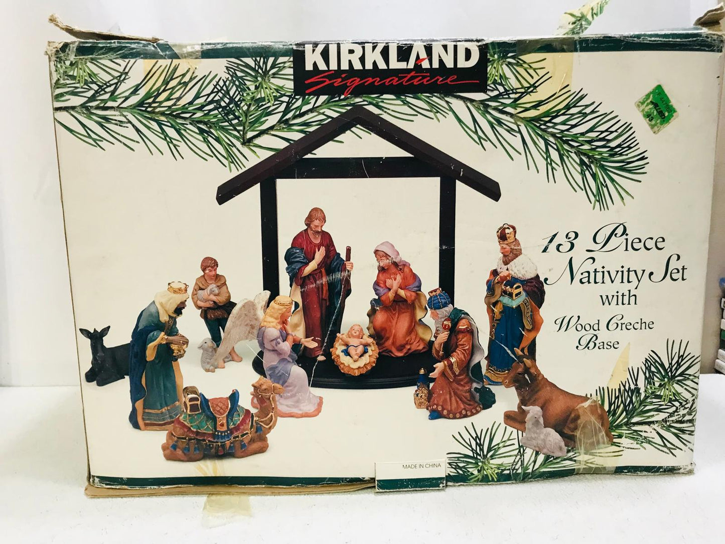 VINTAGE COMPLETE Kirklands Signature 13 PC Nativity Set