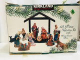 VINTAGE COMPLETE Kirklands Signature 13 PC Nativity Set