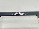 NEW License Plate Frame BIGFOOT with Mountain Scene Black Plastic