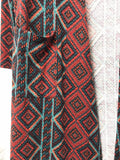 Lularoe Long Outerwear Cardigan Red Green Diamonds Ladies S