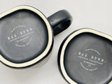 Rae Dunn Artisan Collection by Magenta King and Queen Mug Set Black Ceramic