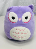 Squishmallows 8" Miranda Purple Owl LT WEAR Freshly Laundered