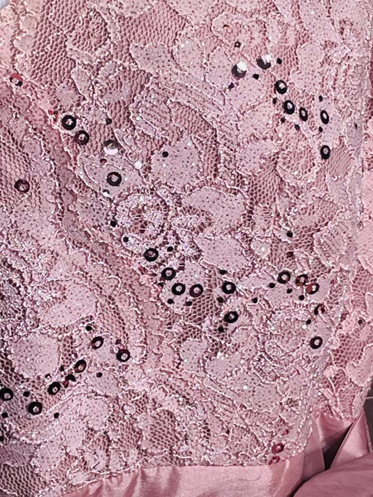 EUC Jessica Howard Dress Formal MOB Prom Rose Gold/Blush Pink Ladies 12