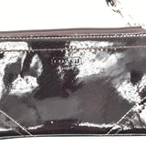 Coach Patent Leather Wristlet Dark Chocolate Dark Brown