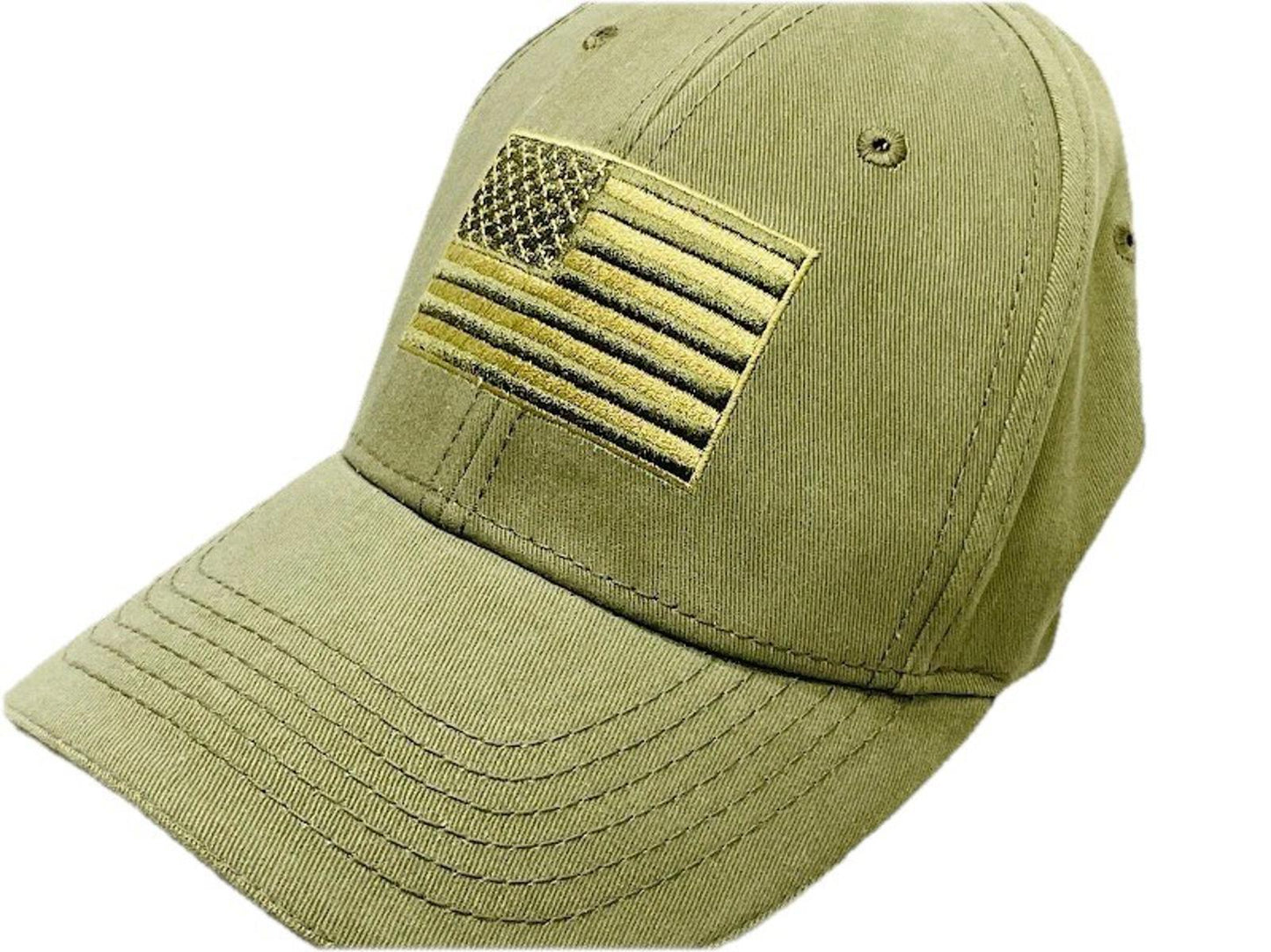 NWT USA American Flag Ball Cap Fire for Effect Apparel Olive Army Green