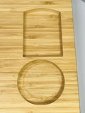 SONGMICS Bamboo Monitor Stand with Phone and Drink Compartments