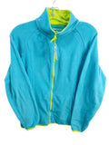 Xersion Neon and Blue Lightweight full Zip Fleece Jacket Ladies S