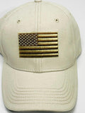 NWT USA American Flag Ball Cap Fire for Effect Apparel Desert Desert Sand Brown