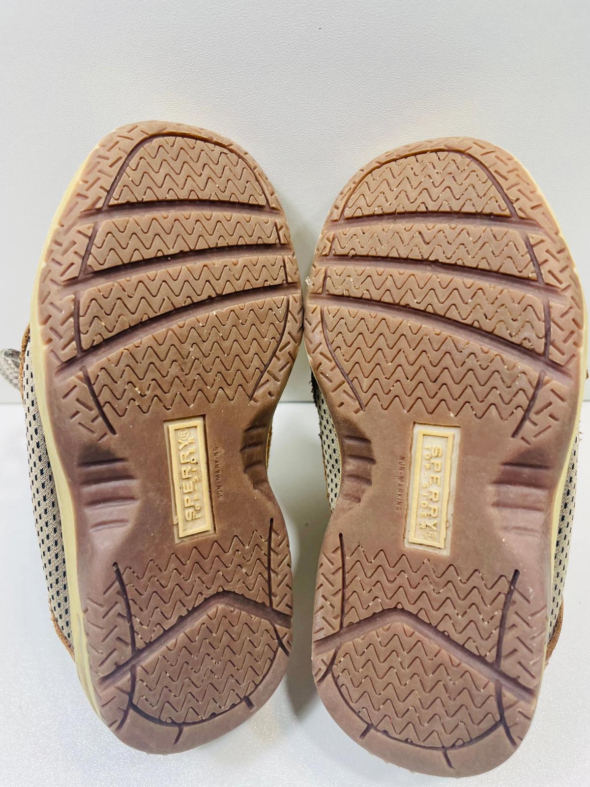 Sperry SHOW WEAR Brown Leather Loafer Shoes Boys Toddler 6M