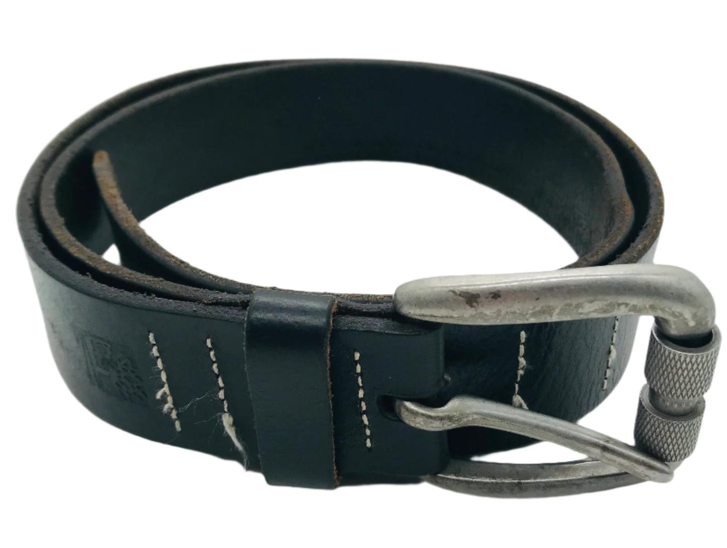 Timberland Black Leather Belt Mens 38 inch SHOWS WEAR