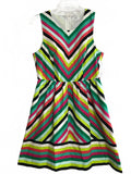 NWT! Crown & Ivy Dress Multicolor Chevron Stripes Ladies 8