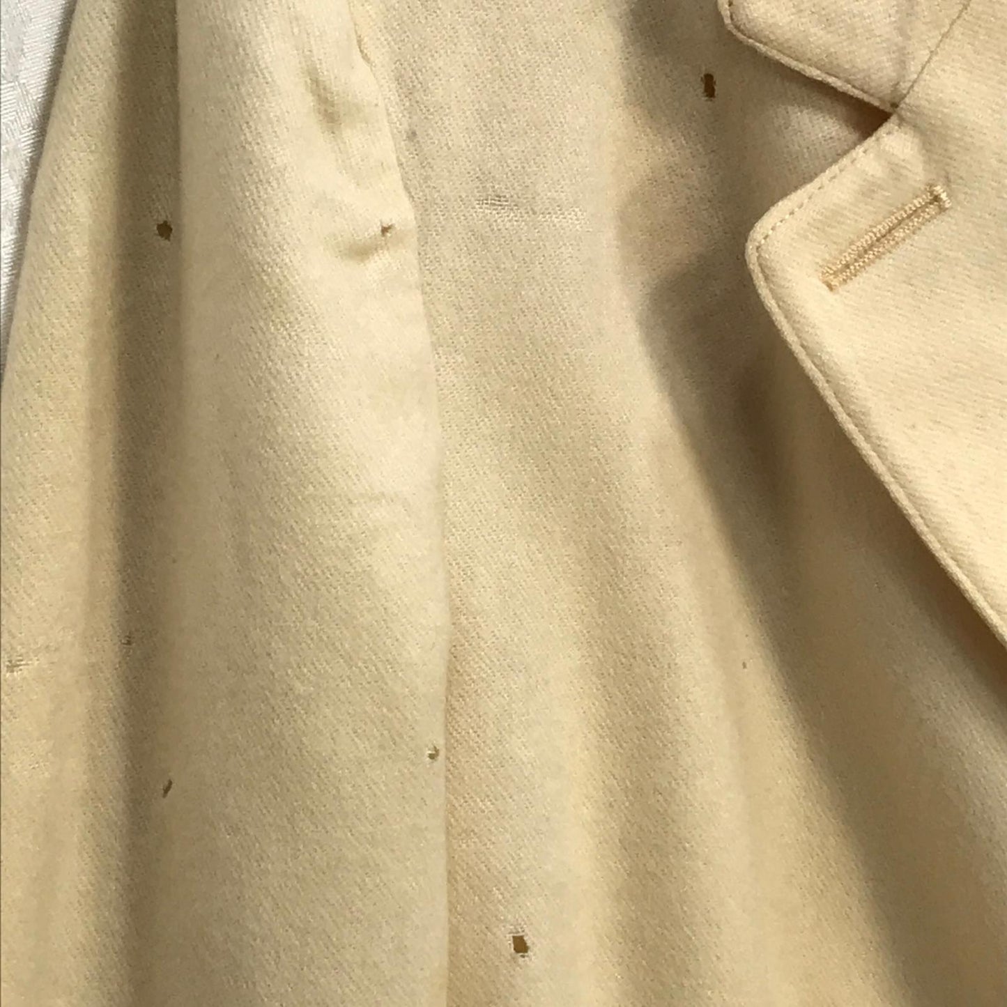 Vintage Duke University Cream Wool Blazer Jacket 1961 Moth Holes Adult SMALL