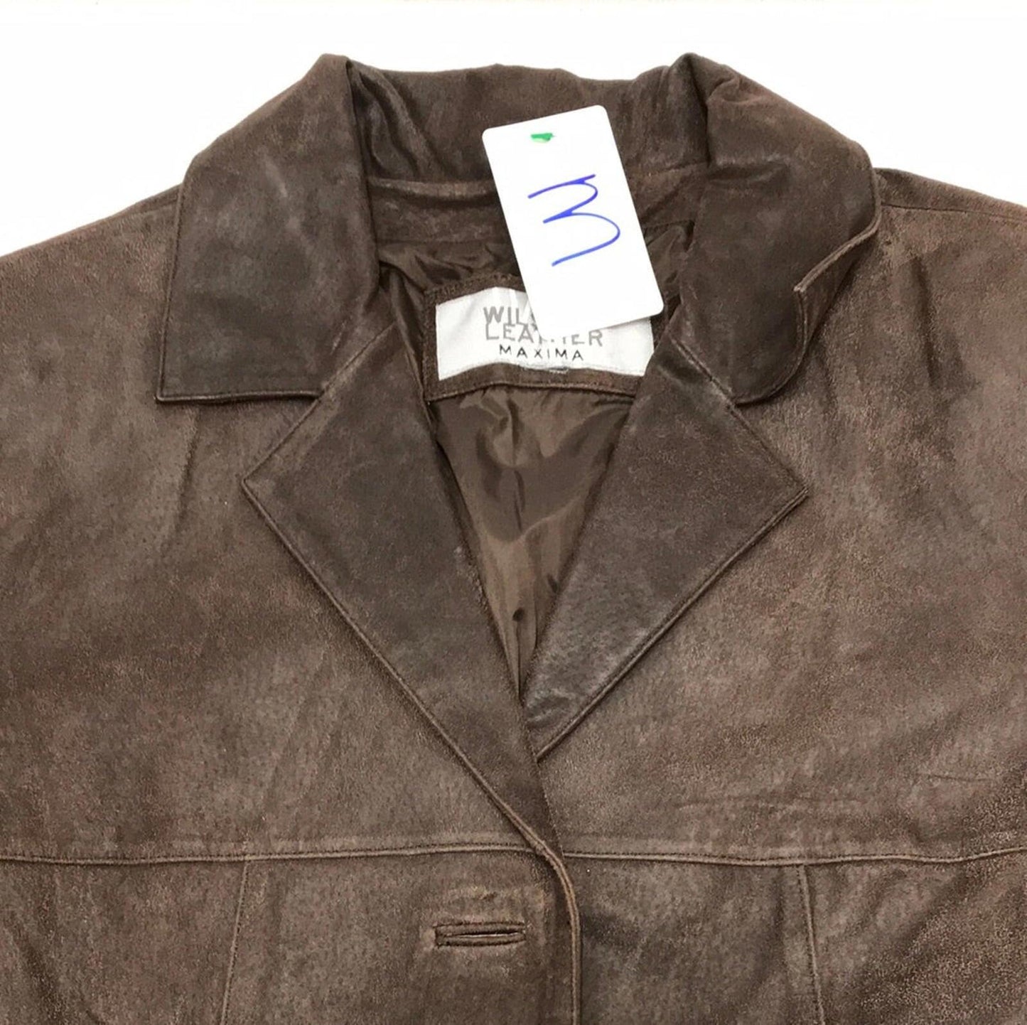 Wilsons Leather Suede Brown Button Down Coat Jacket Ladies M