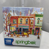 Puzzle Open Box Uncounted:  1000 pc springbok christmas Village