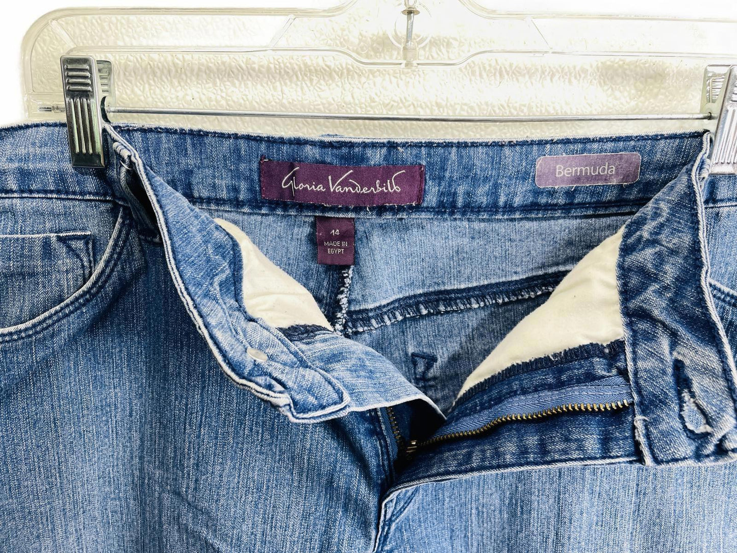 Gloria Vanderbilt Bermuda Denim Shorts Ladies 14