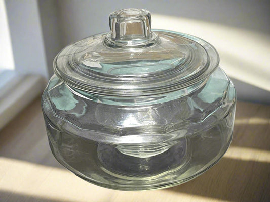 Betta Fish Goldfish Bowl Glass w/ smaller bowl insert for a plant w/lid