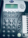 TESTED AT&T 2 Line Speakerphone Desktop Matte Black 8" x 9"