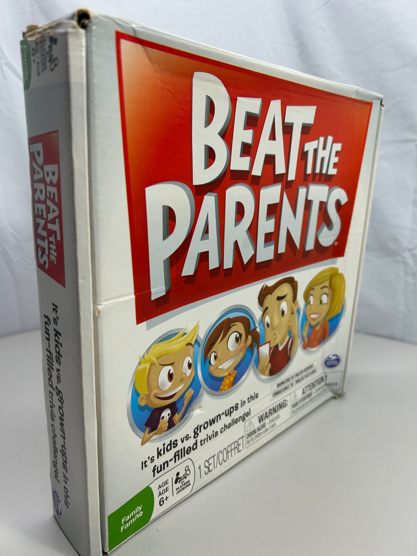 Spin Master Beat The Parents Board Game COMPLETE Damaged Box