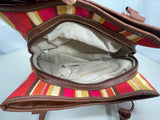 Merona Purse Multi Color Pink Gold Tan Shoulder Straps 3 Large Pockets