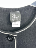 VINTAGE Ali Miles Petites Felted Vest Black PL Women's Petite Large