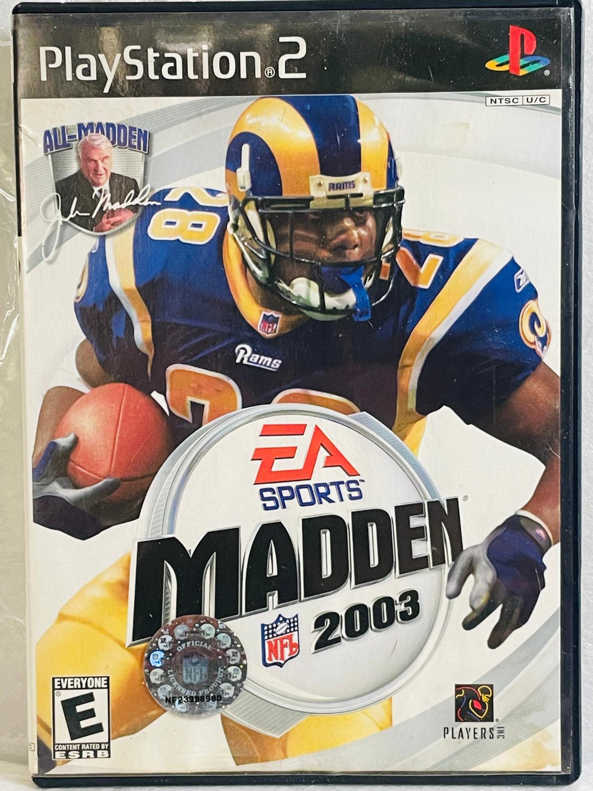 PlayStationPS2 Game Madden 2003 + 2002 Bonus Disc see detail