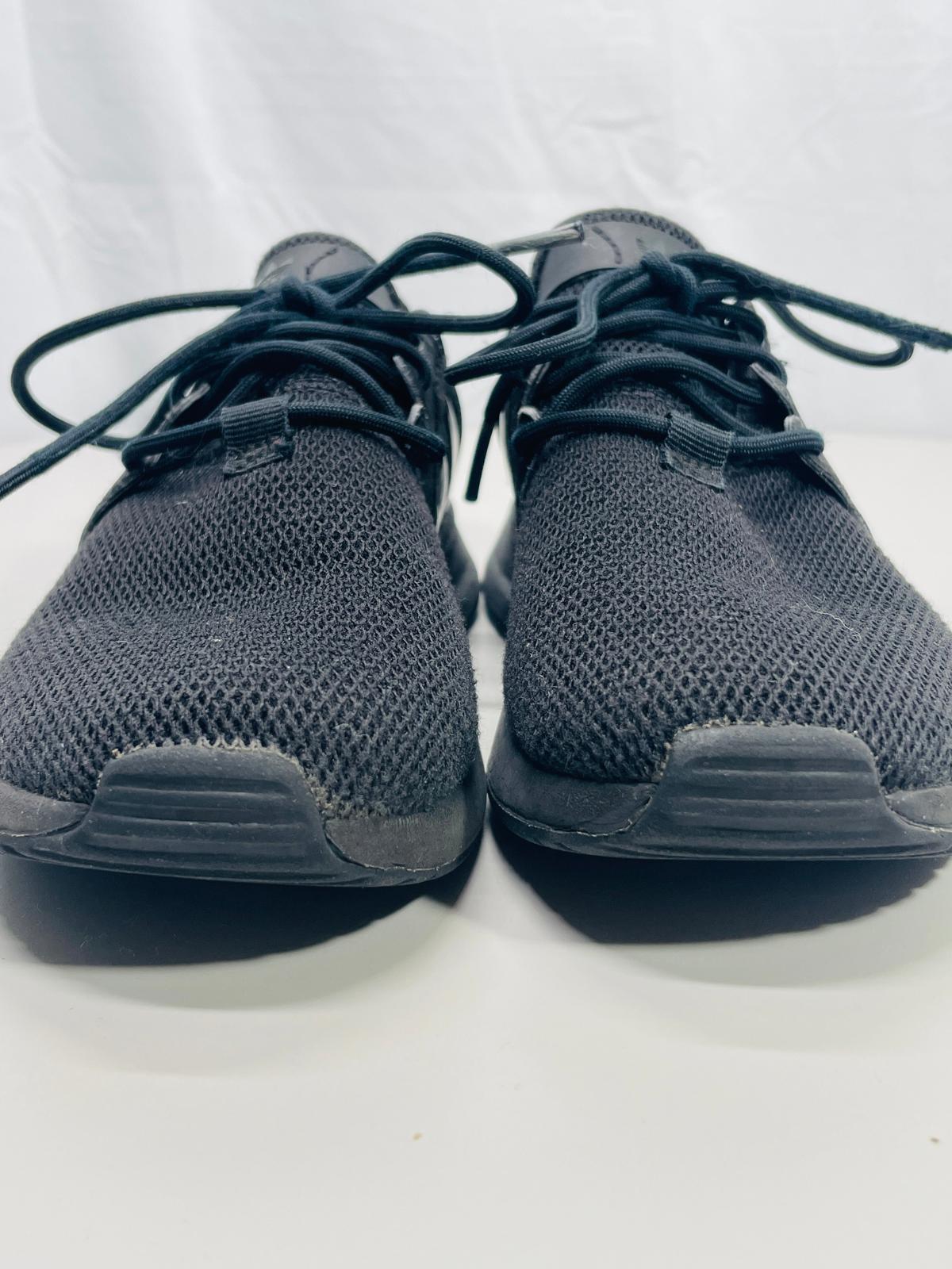 Adidas Sneaker All Black Blackout Mesh Run Shoe Unisex Boys Girls 13K