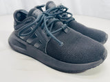 Adidas Sneaker All Black Blackout Mesh Run Shoe Unisex Boys Girls 13K