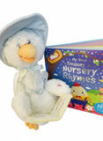 Cuddle Barn Vintage Animated Plush Mother Goose Read Along w/Nursery Rhymes Book