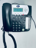 TESTED AT&T 2 Line Speakerphone Desktop Matte Black 8" x 9"
