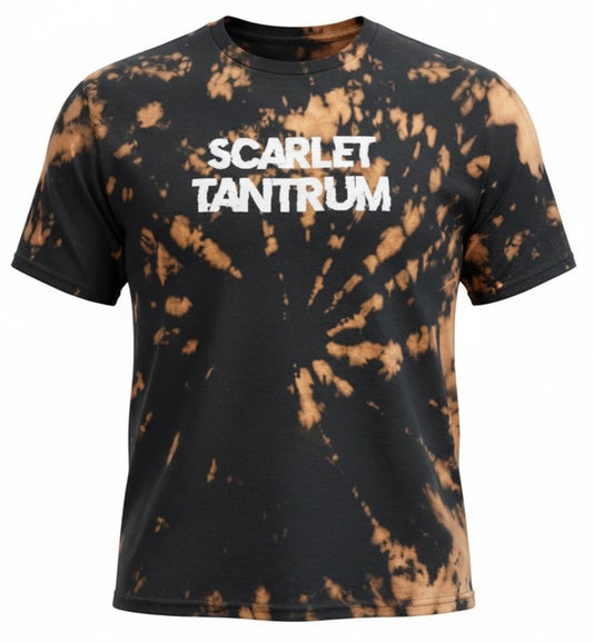 Band Tee One Size Scarlet Tantrum Bleach Tie Dye Pop Rock Female Musician