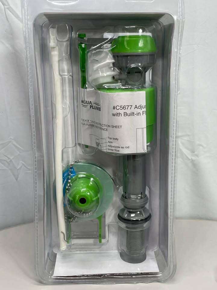 AquaPlumb Water Saving Toilet Tank Repair Kit with Adjustable Fill Valve
