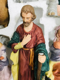 VINTAGE COMPLETE Kirklands Signature 13 PC Nativity Set