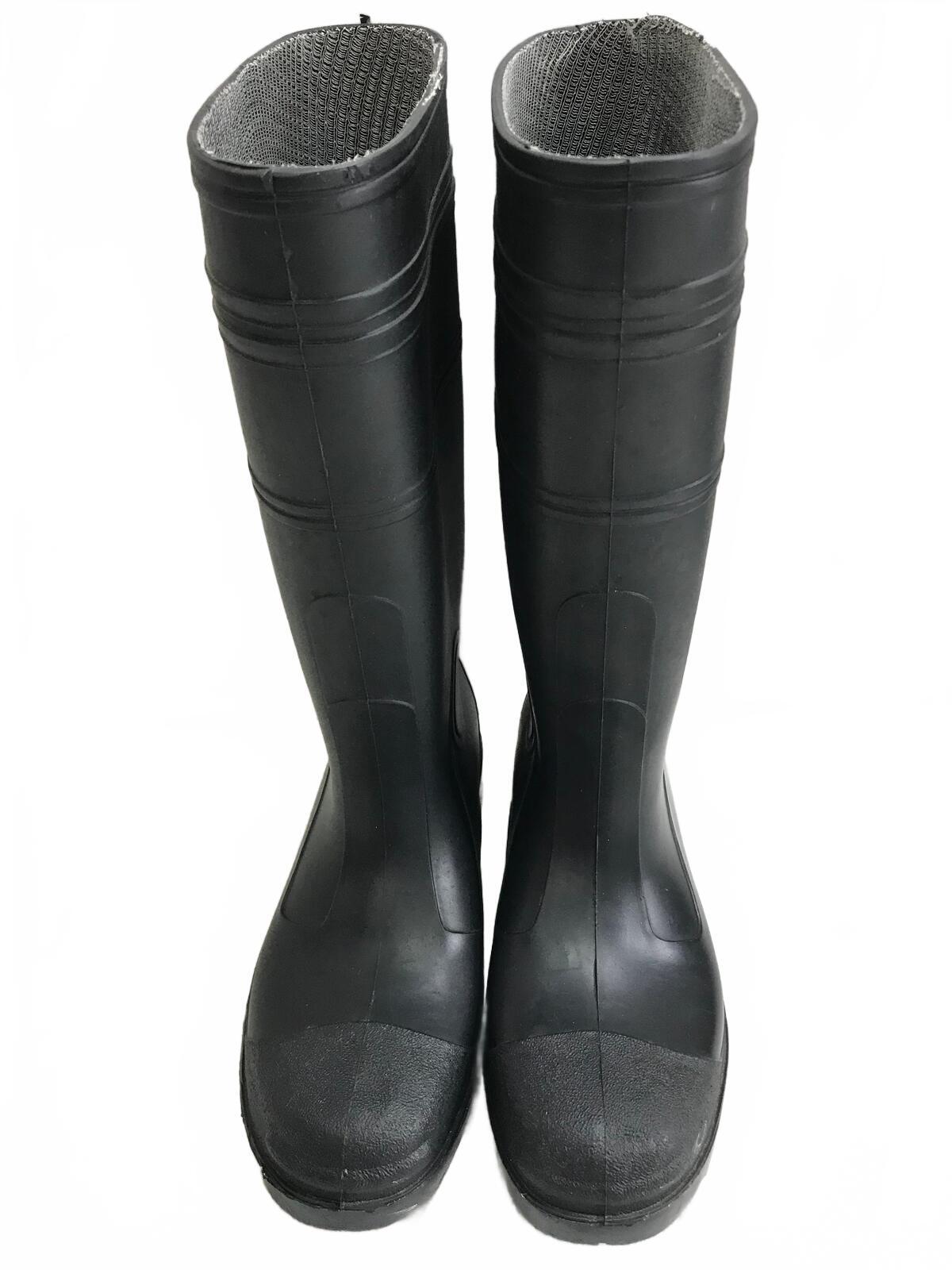 LaCrosse Black Rubber Waterproof Work Boots Made in USA Mens 8 Ladies 10