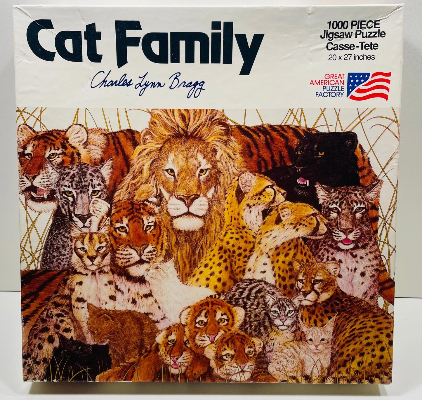 Puzzle Open Box Uncounted: Great American Puzzle CO Cat Family Puzzle 1000 pcs