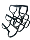 Wine Rack Holds 6 Bottles Black Wire Table Top Pyramid Stack