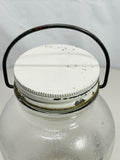 Vintage 9" Glass Jar with Aluminum Twist Cap and Handle