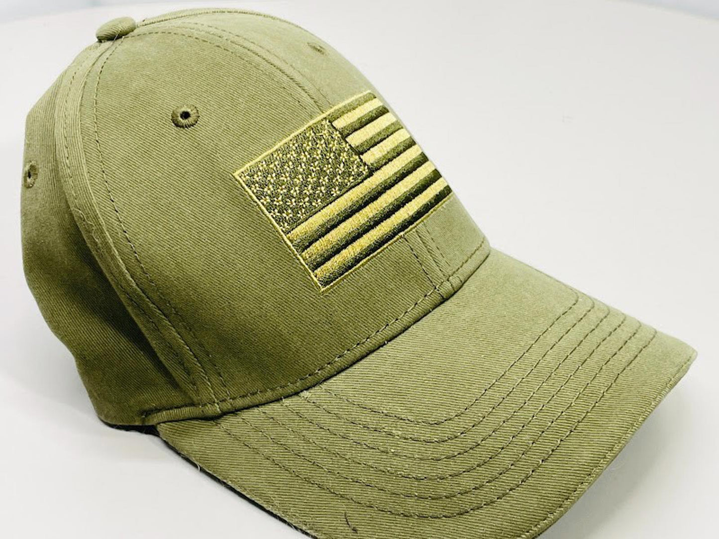 NWT USA American Flag Ball Cap Fire for Effect Apparel Olive Army Green