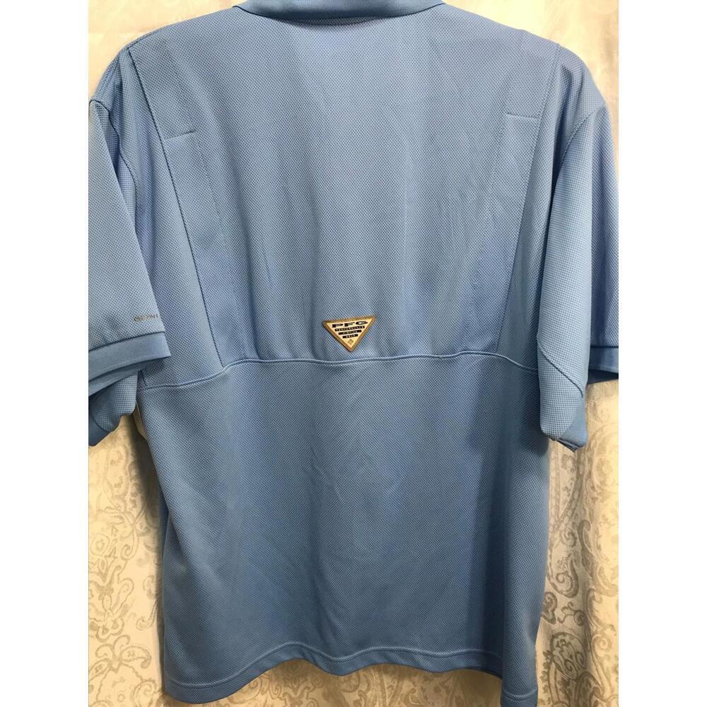 Columbia Omni-Shade Short Sleeve Polo Light Blue Mens M