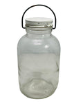 Vintage 9" Glass Jar with Aluminum Twist Cap and Handle