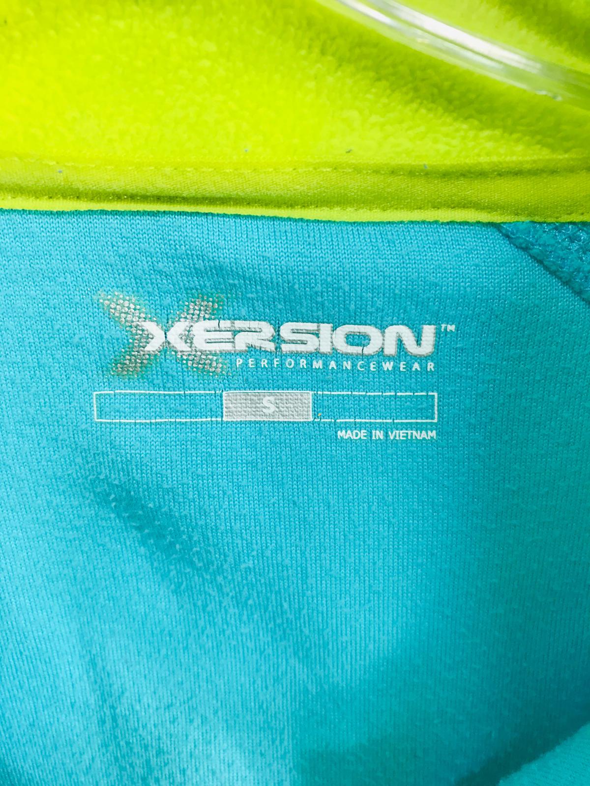 Xersion Neon and Blue Lightweight full Zip Fleece Jacket Ladies S