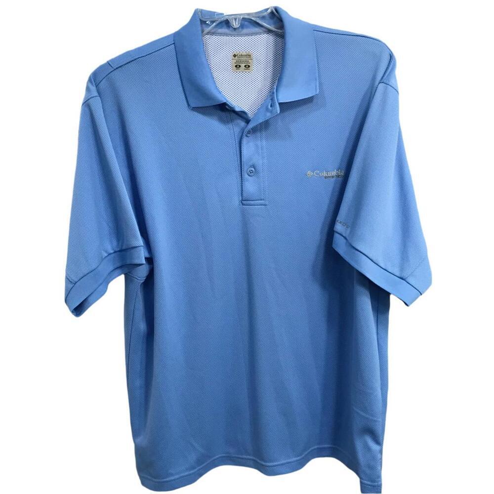 Columbia Omni-Shade Short Sleeve Polo Light Blue Mens M