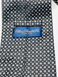 Vintage Retro Chas Reed & Co. Black and White Patterned Men's Neck Tie