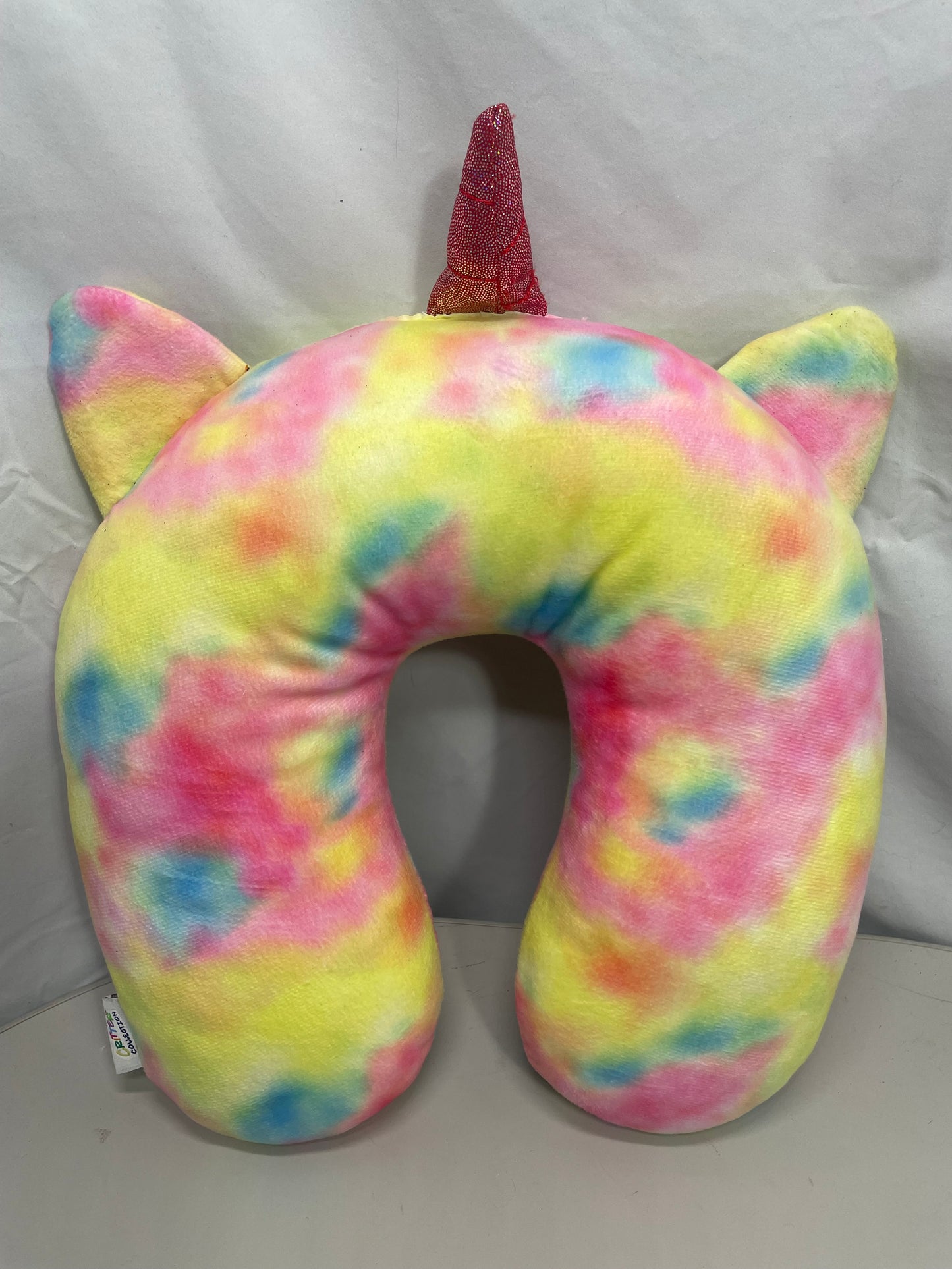 Critter Collection Rainbow Tie Dye Unicorn Neck Pillow Youth