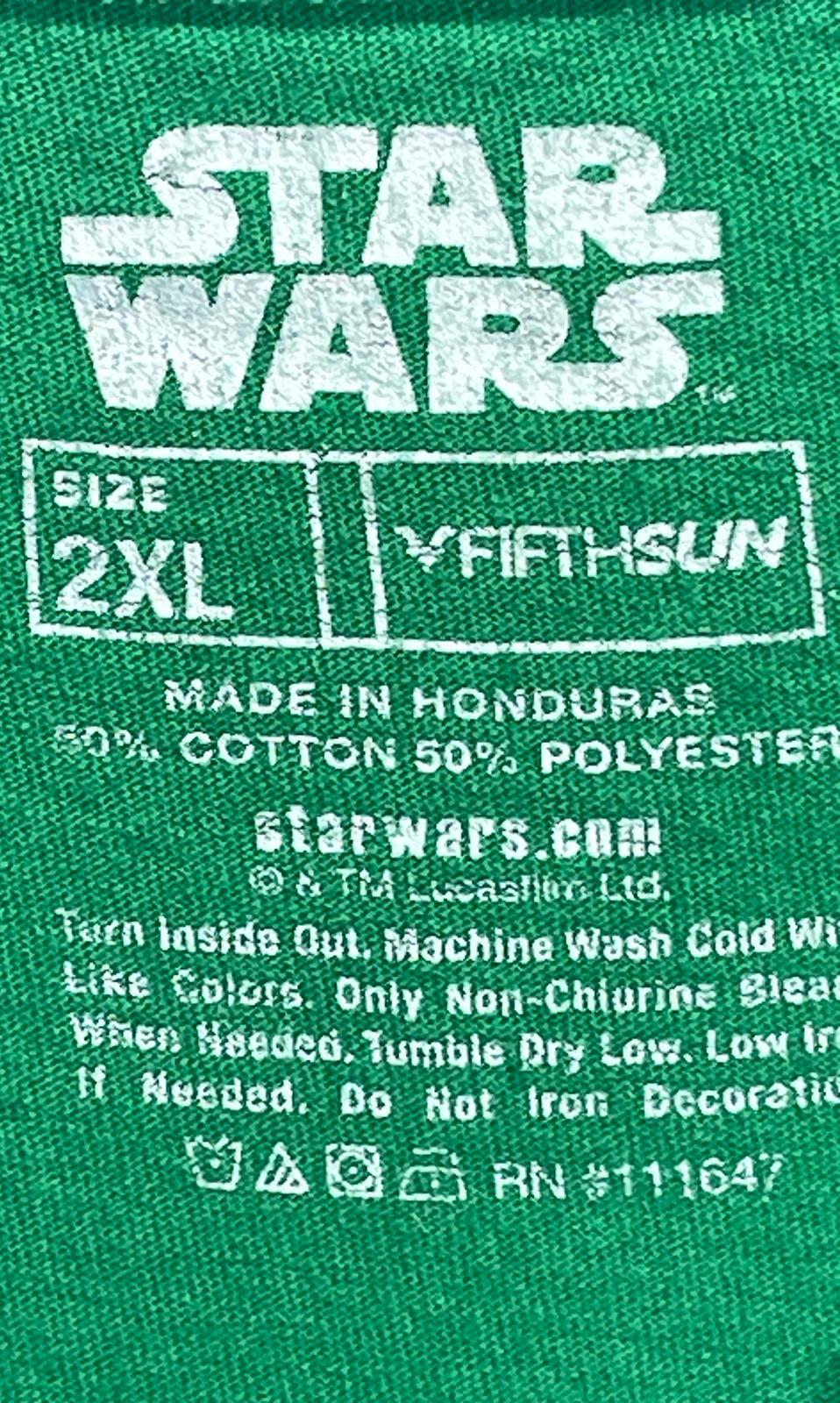 Star Wars Christmas Graphic Tee Shirt Darth Vader GREEN Adult 2X